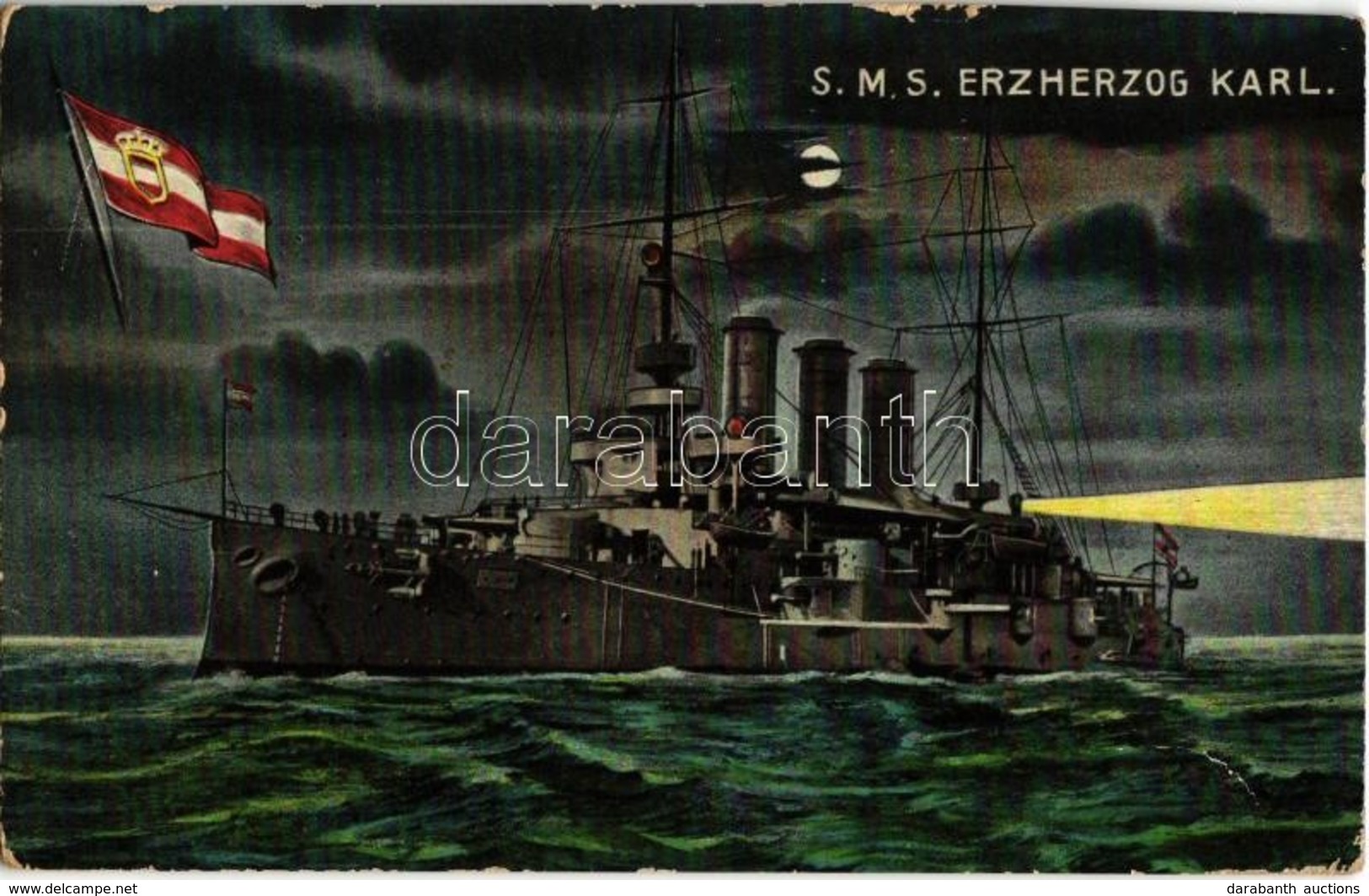 * T3/T4 SMS Erzherzog Karl Osztrák-Magyar Haditengerészet Erzherzog Karl-osztályú Pre-dreadnought Csatahajója (Liniensch - Non Classés