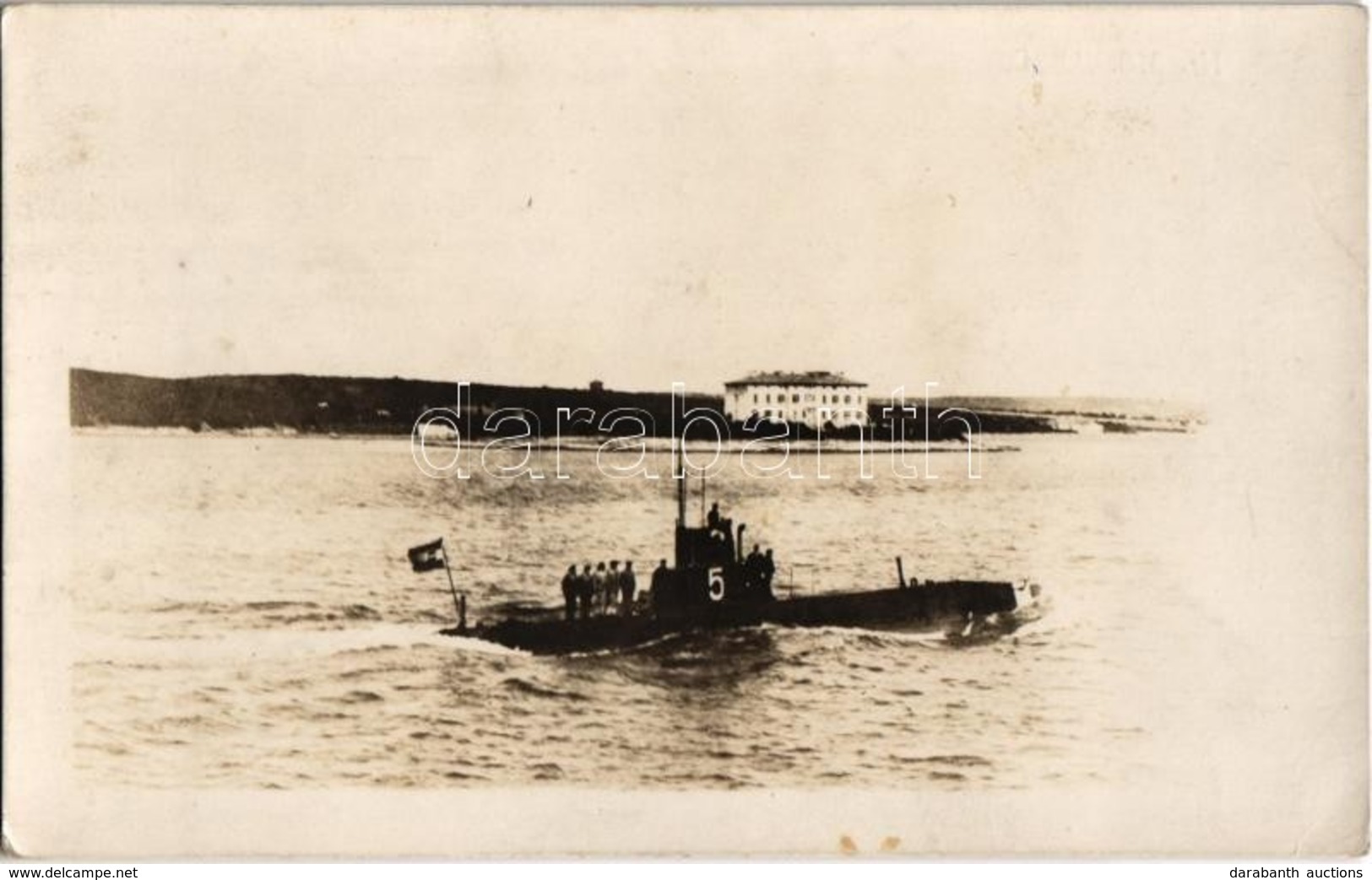 T2/T3 1917 Az Osztrák-Magyar Haditengerészet U-5 (U-V) Lake-típusú Tengeralattjárója Matrózokkal A Fedélzeten / K.u.K. K - Non Classés
