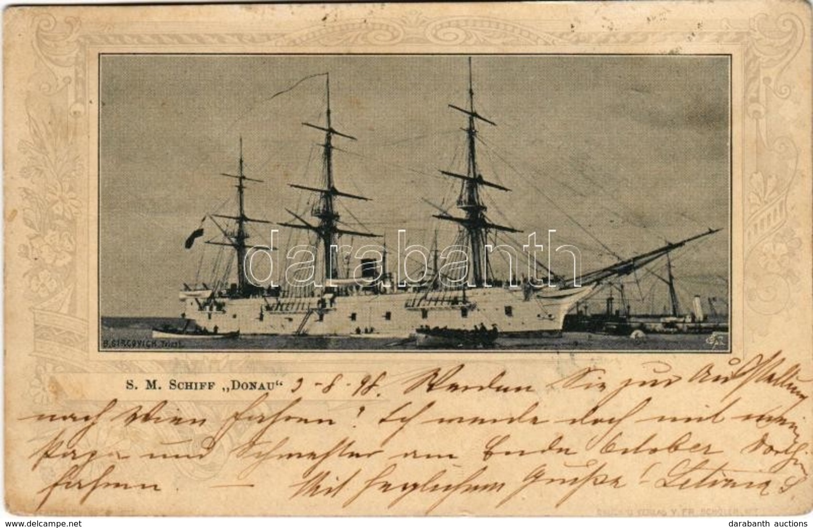 T3 1898 SM Schiff Donau Schraubenfregatte (gedeckte Korvette)  / Az Osztrák-Magyar Haditengerészet SMS Donau Csavaros Fr - Ohne Zuordnung