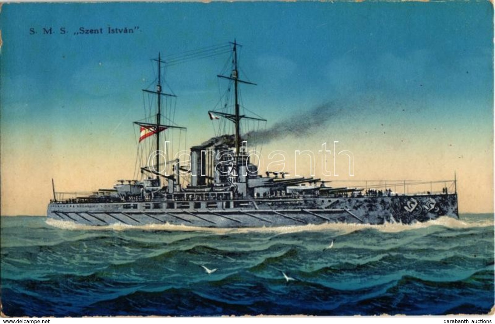 T2 1916 SMS Szent István K.u.K. Haditengerészet Tegetthoff-osztályú Csatahajója / K.u.K. Kriegsmarine, Warship. G. Costa - Non Classés