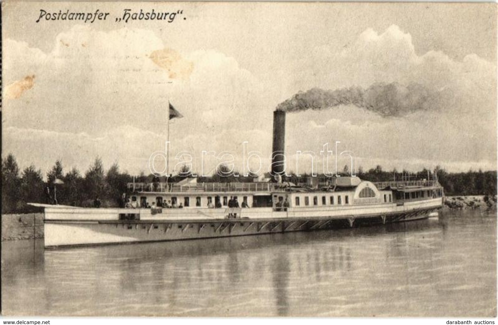 T2/T3 Habsburg (exFiume) Oldalkerekes Személyszállító Gőzhajó / Wiener Postdampfer 'Habsburg' / Hungarian Passenger And  - Unclassified
