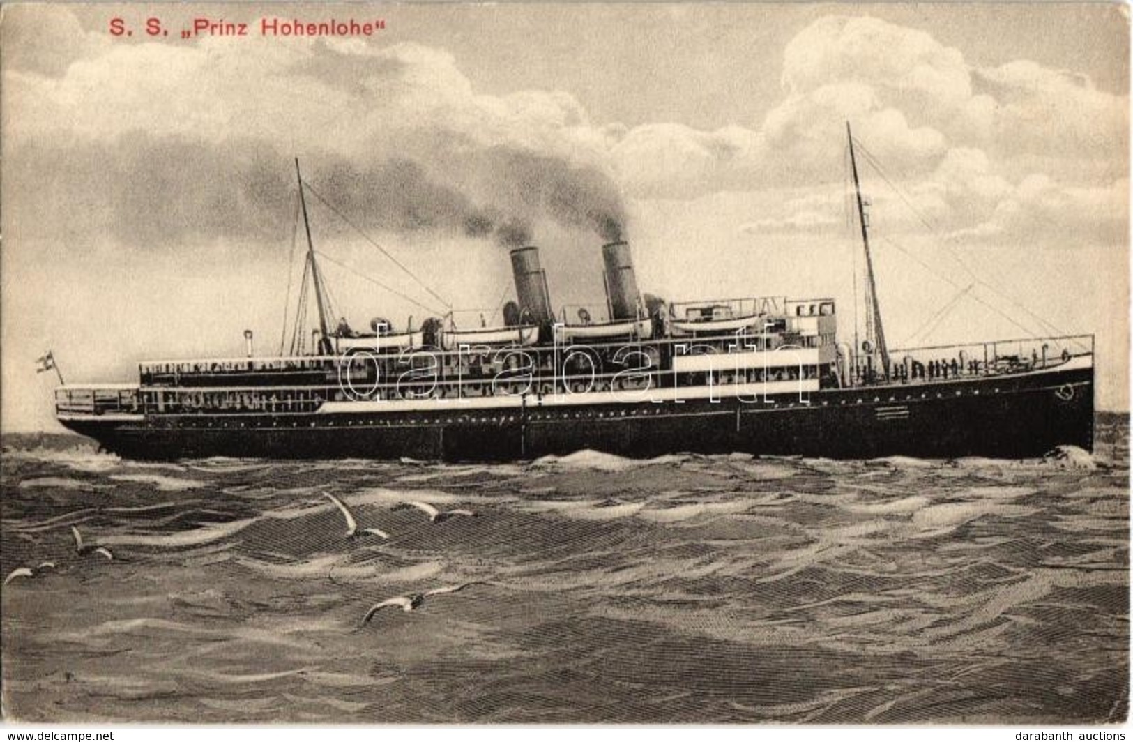 ** T2/T3 Austrian Lloyd SS Prinz Hohenlohe Passenger Steamship. G. Costalunga, Pola (EK) - Ohne Zuordnung