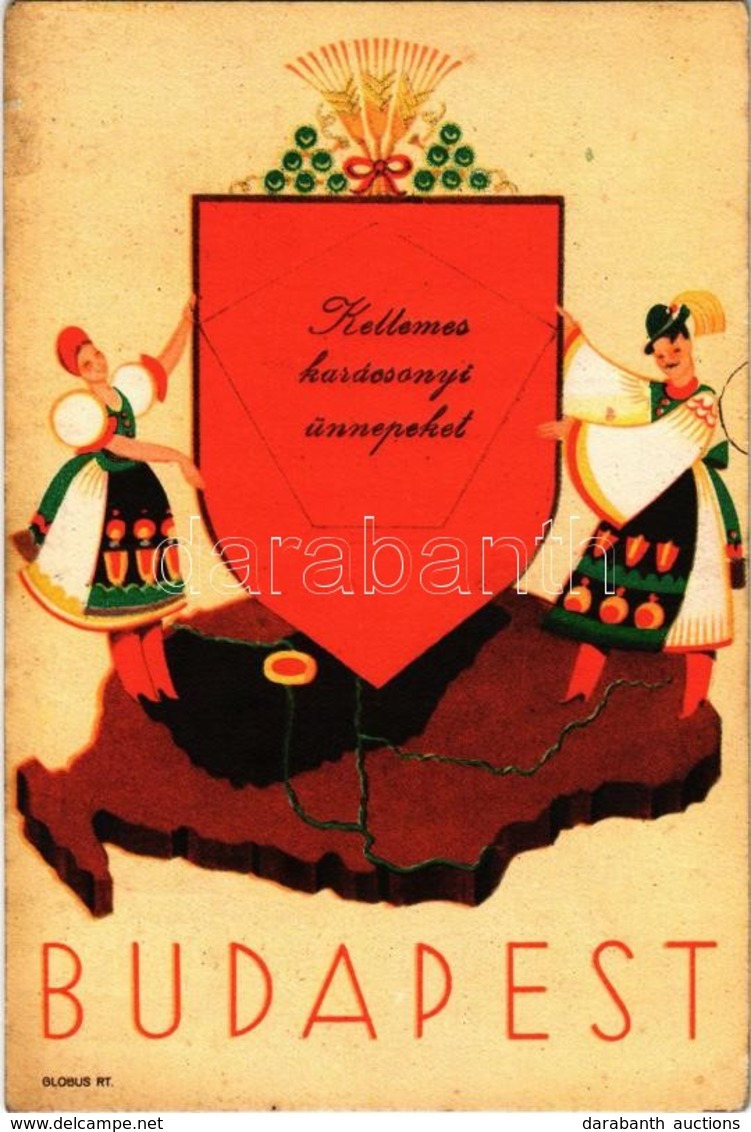 T2/T3 1943 Kellemes Karácsonyi Ünnepeket! / Hungarian Irredenta Propaganda, Christmas Greeting, Trianon (EK) - Ohne Zuordnung