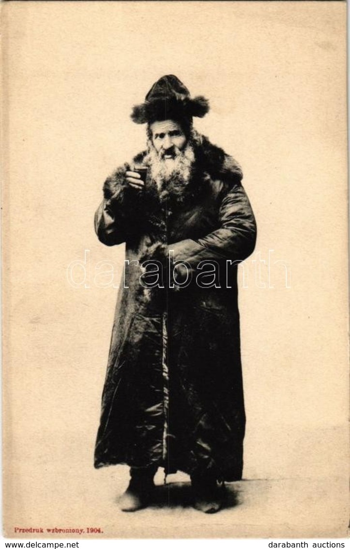 ** T2/T3 Jewish Man In Winter Coat With Drink. Wydawn. 'Artysty' Stanislawów Ser. G.T.Z. No. 5. - Ohne Zuordnung