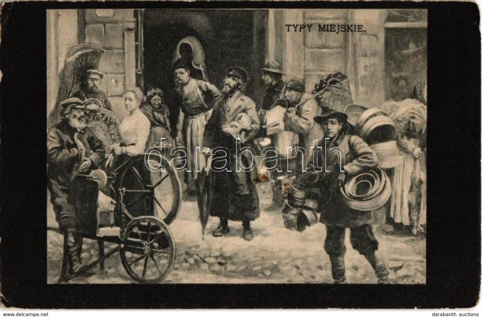 * T2/T3 Typy Miejskie / Polish Jewish Types. Judaica Art Postcard (EK) - Non Classés