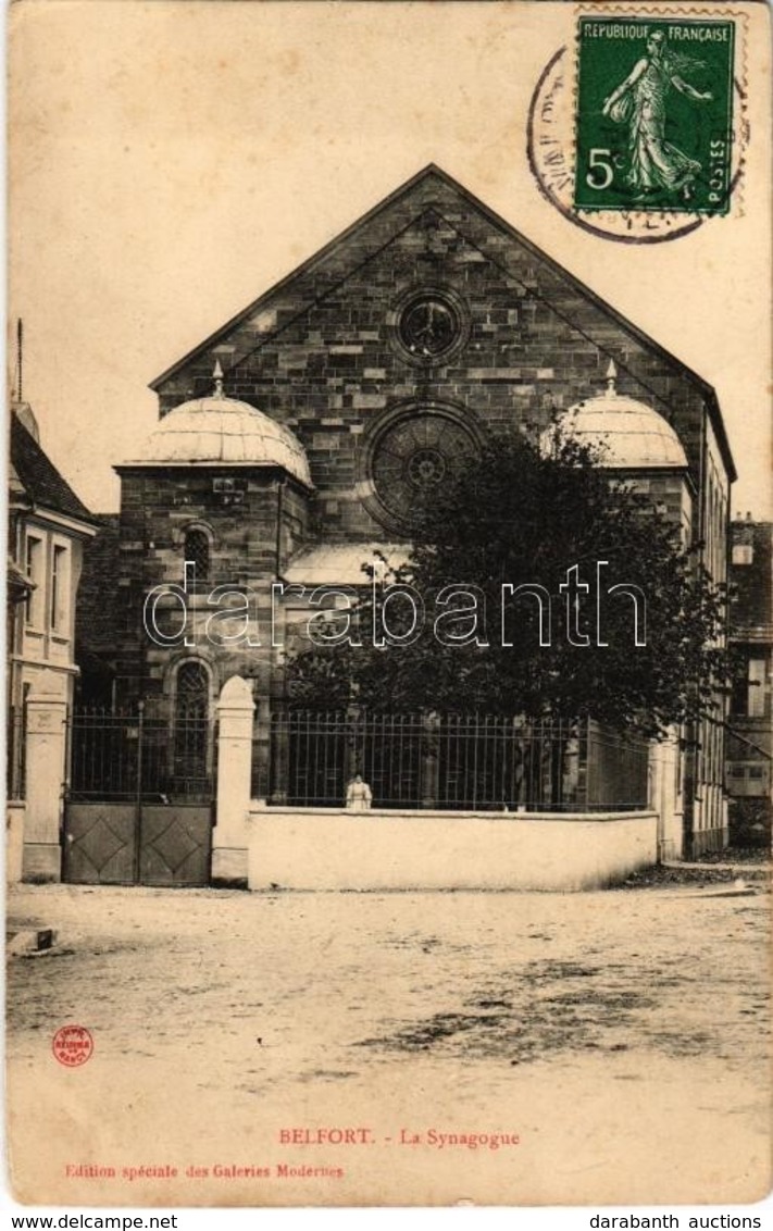 T2 1907 Belfort, La Synagogue. Judaica. TCV Card - Unclassified