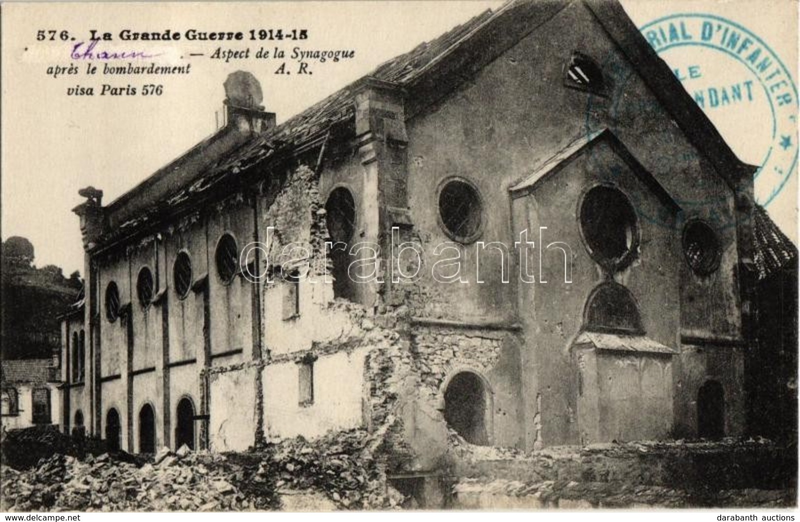 * T2 Thann, La Grande Guerre 1914-15. Aspect De La Synagogue Apres Le Bombardement / WWI Ruins Of The Synagogue After Th - Non Classés