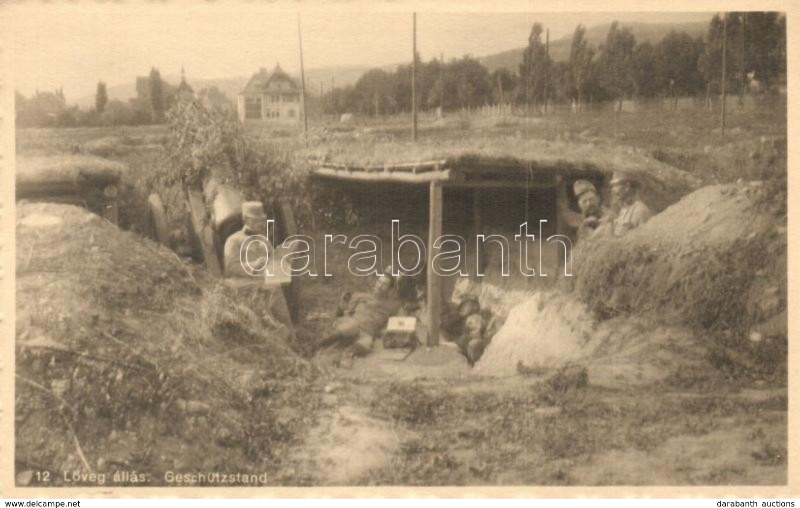 ** T1 Álcázott Lövegállás / Geschützstand / WWI K.u.k. Camouflaged Cannon Stand - Non Classés