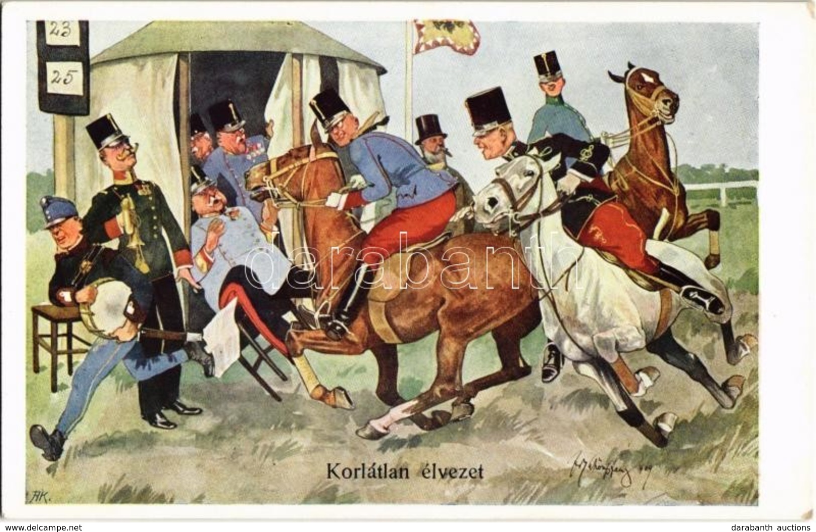 * T2 Korlátlan élvezet / Austro-Hungarian K.u.K. Military Officers Art Postcard. B.K.W.I. 879-5. S: Schönpflug - Ohne Zuordnung
