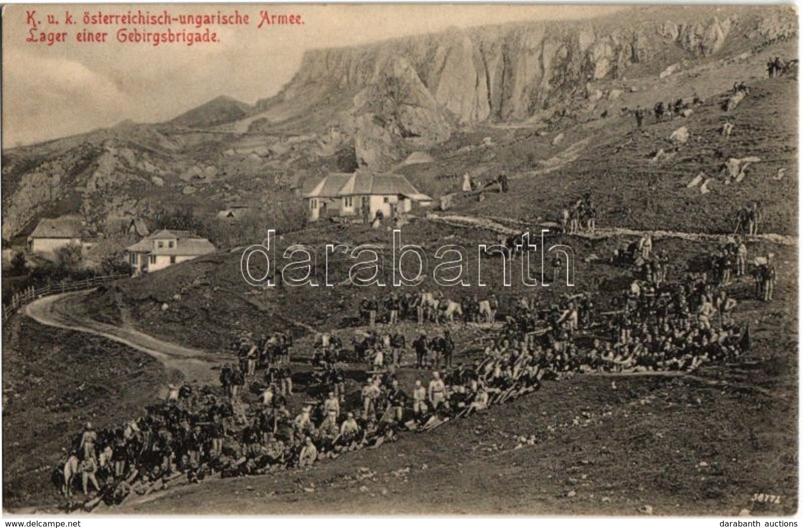 ** T1/T2 K.u.K. österreichisch-ungarische Armee, Lager Einer Gebirgsbrigade / K.u.k. Austro-Hungarian Military Barracks  - Ohne Zuordnung