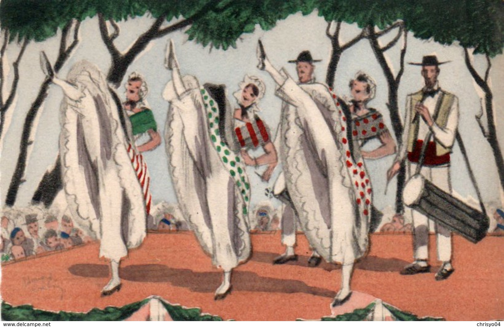 93Maj   Illustrateur Edouard Collin La Gigue Danse Provençale Interdite Sous Henri IV - Autres & Non Classés