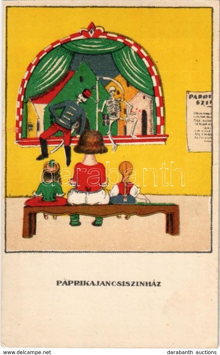** T1 Paprikajancsiszínház. Egy Jó Kislány Viselt Dolgai II. Sorozat 5. Szám / Puppet-show. Hungarian Art Postcard S: Ko - Non Classés