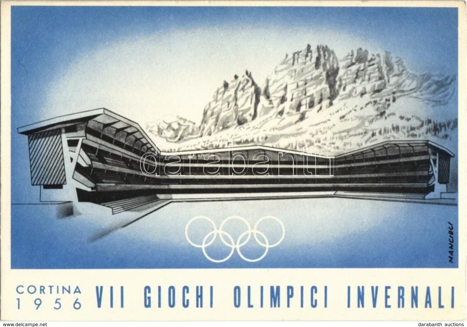 ** T1 1956 Cortina, VII Giochi Olimpici Invernali / 1956 VII Winter Olympic Games In Cortina D'Ampezzo, Ice Stadium S: M - Ohne Zuordnung