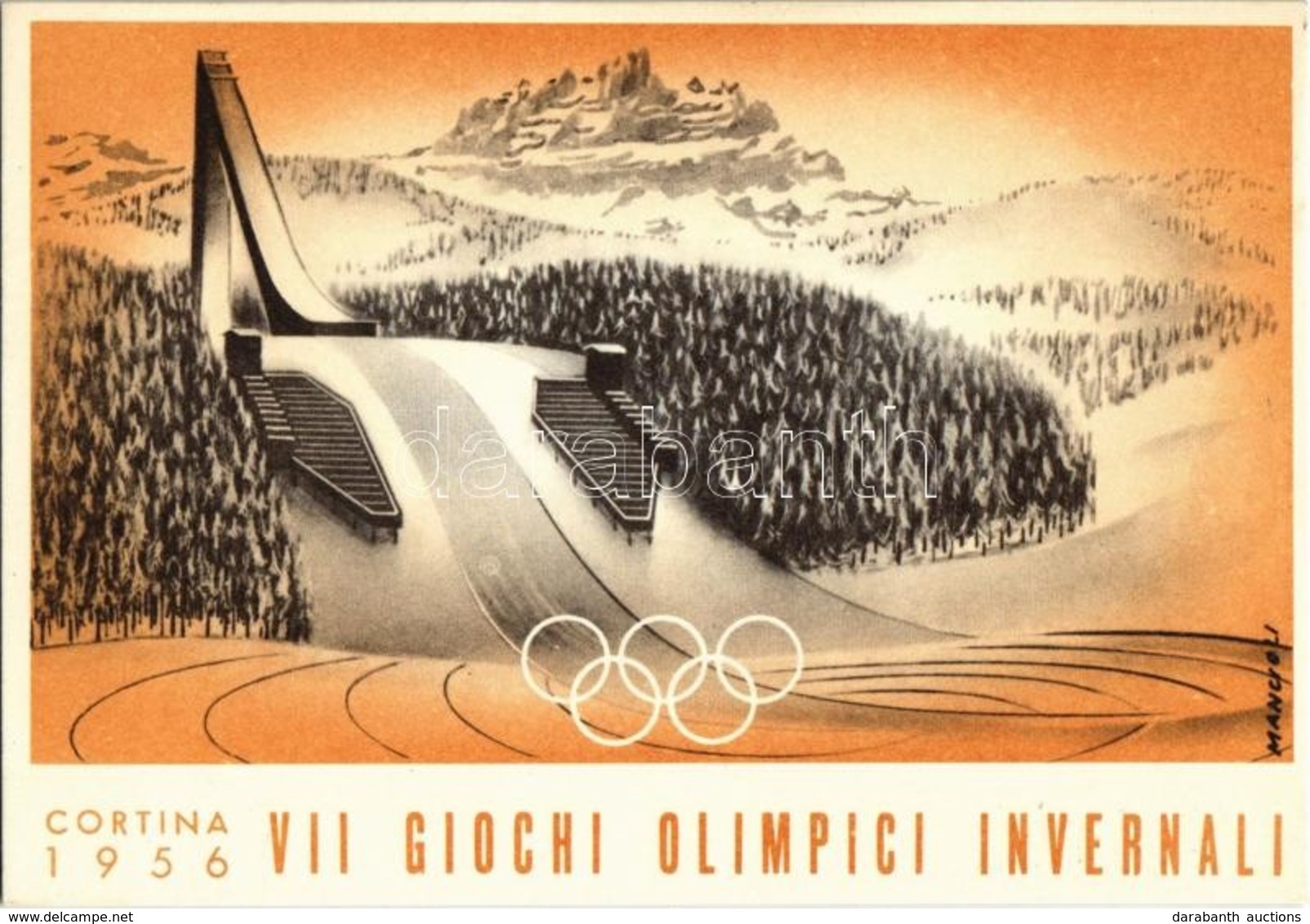 ** T1 1956 Cortina, VII Giochi Olimpici Invernali / 1956 VII Winter Olympic Games In Cortina D'Ampezzo, Jumping-hill 'It - Unclassified