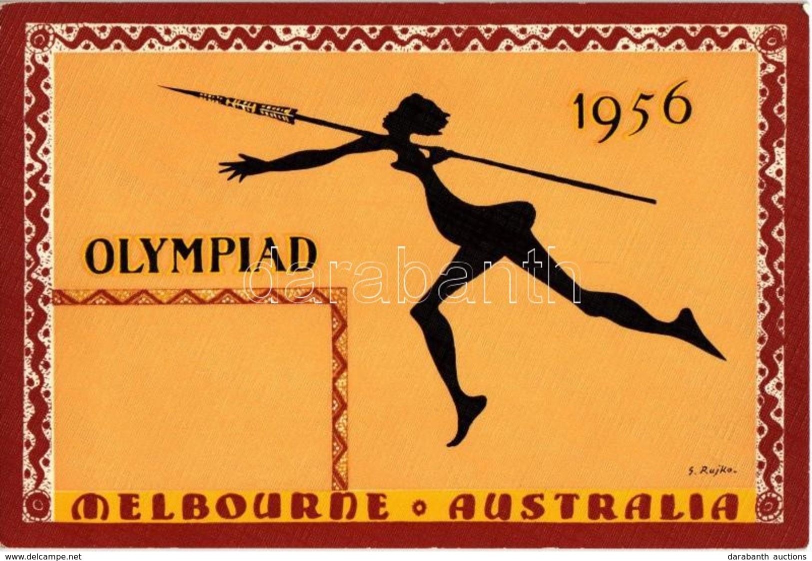 ** T1 1956 Olympiad. Melbourne Australia / 1956 Summer Olympics S: J. Rajko - Unclassified