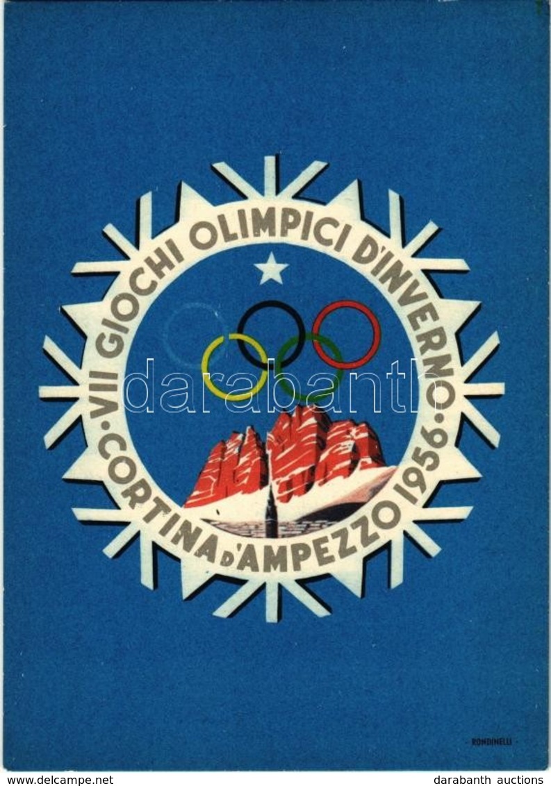 ** T2/T3 1956 Cortina, VII Giochi Olimpici D'Inverno / 1956 VII Winter Olympic Games In Cortina D'Ampezzo S: Rondinelli  - Non Classés