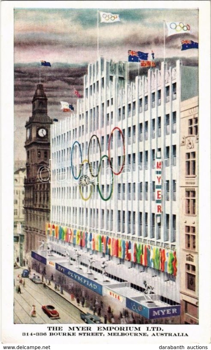 ** T1 1956 XVI Olympiad. Melbourne, Australia / 1956 Summer Olympics. The Meyr Emporium Ltd. Advertisement (non PC) - Unclassified