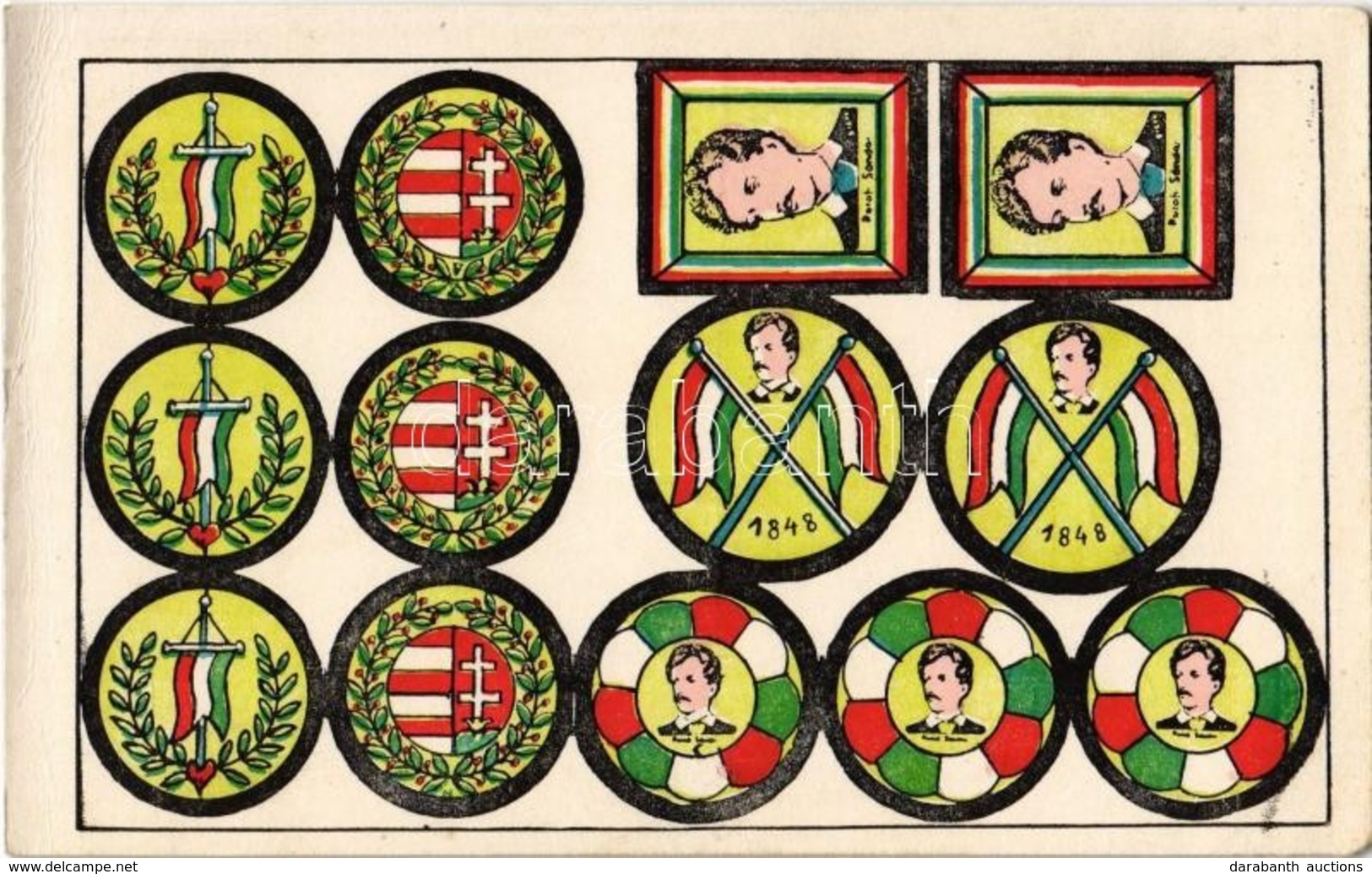 ** T2/T3 1848 Petőfi Sándor. Magyar Hazafias Propaganda Művészlap. Nemesi Képkiadó / Hungarian Patriotic Propaganda Art  - Unclassified