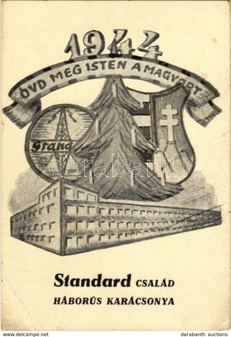 ** T2/T3 1944 Óvd Meg Isten A Magyart. Standard Család Háborús Karácsonya. Standard Rádió Második Világháborús Katonai K - Non Classés