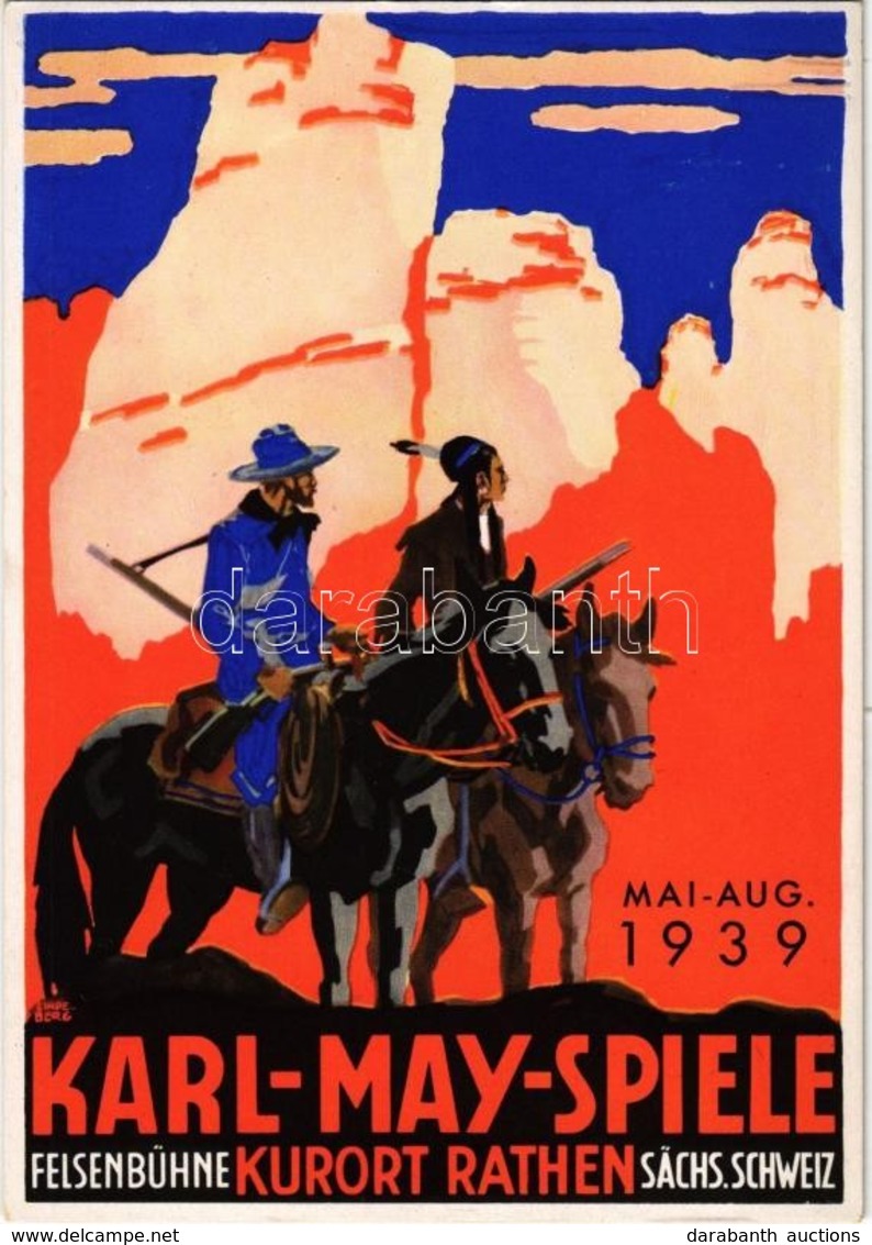 ** T1 1939 Karl-May-Spiele. Felsenbühne Kurort Rathen Sächs. Schweiz / Karl May Festival. German Theatre Festival Advert - Non Classés
