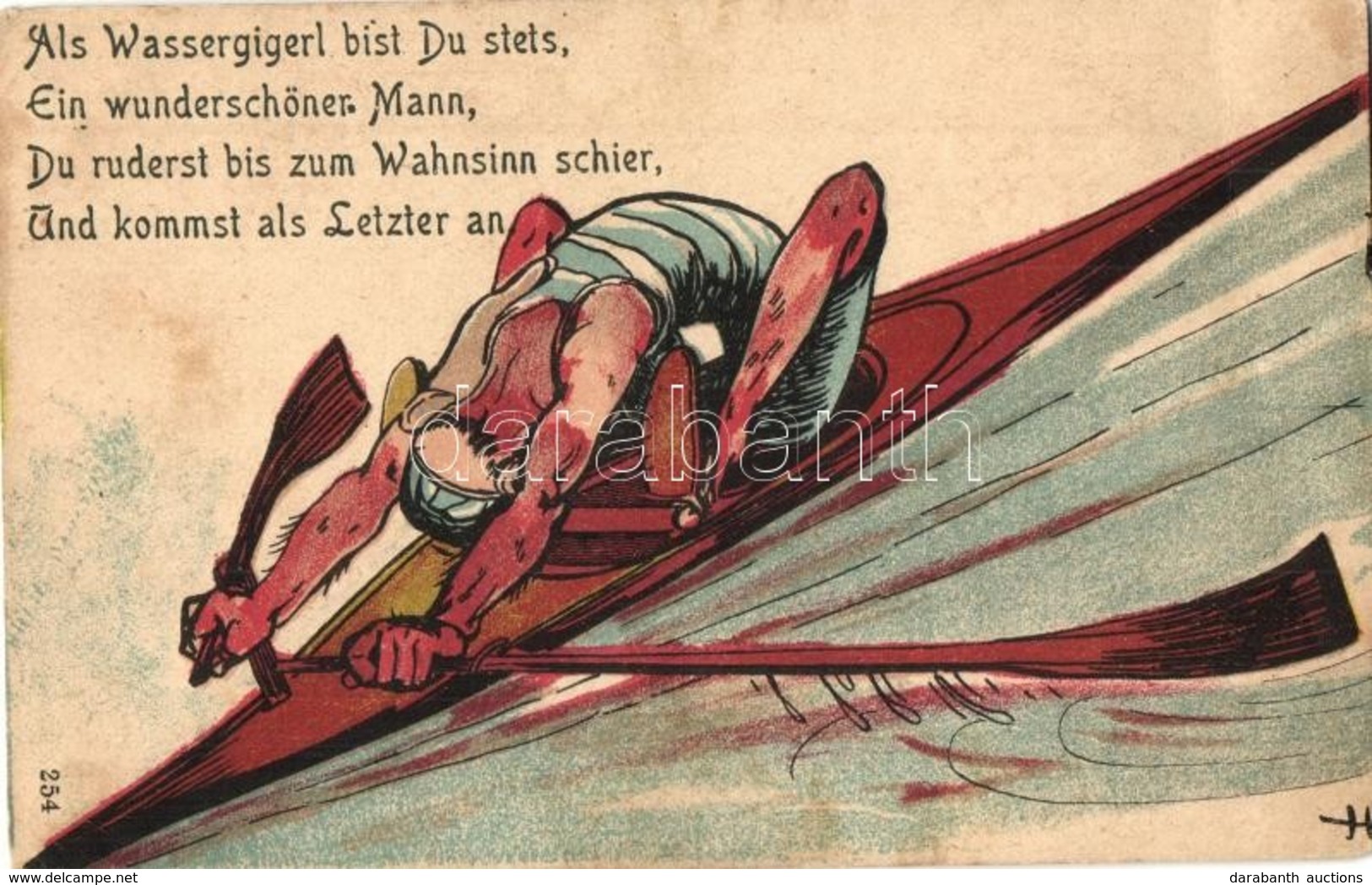 ** T2/T3 Rowing, Humour, Litho S: Heyer (EK) - Ohne Zuordnung