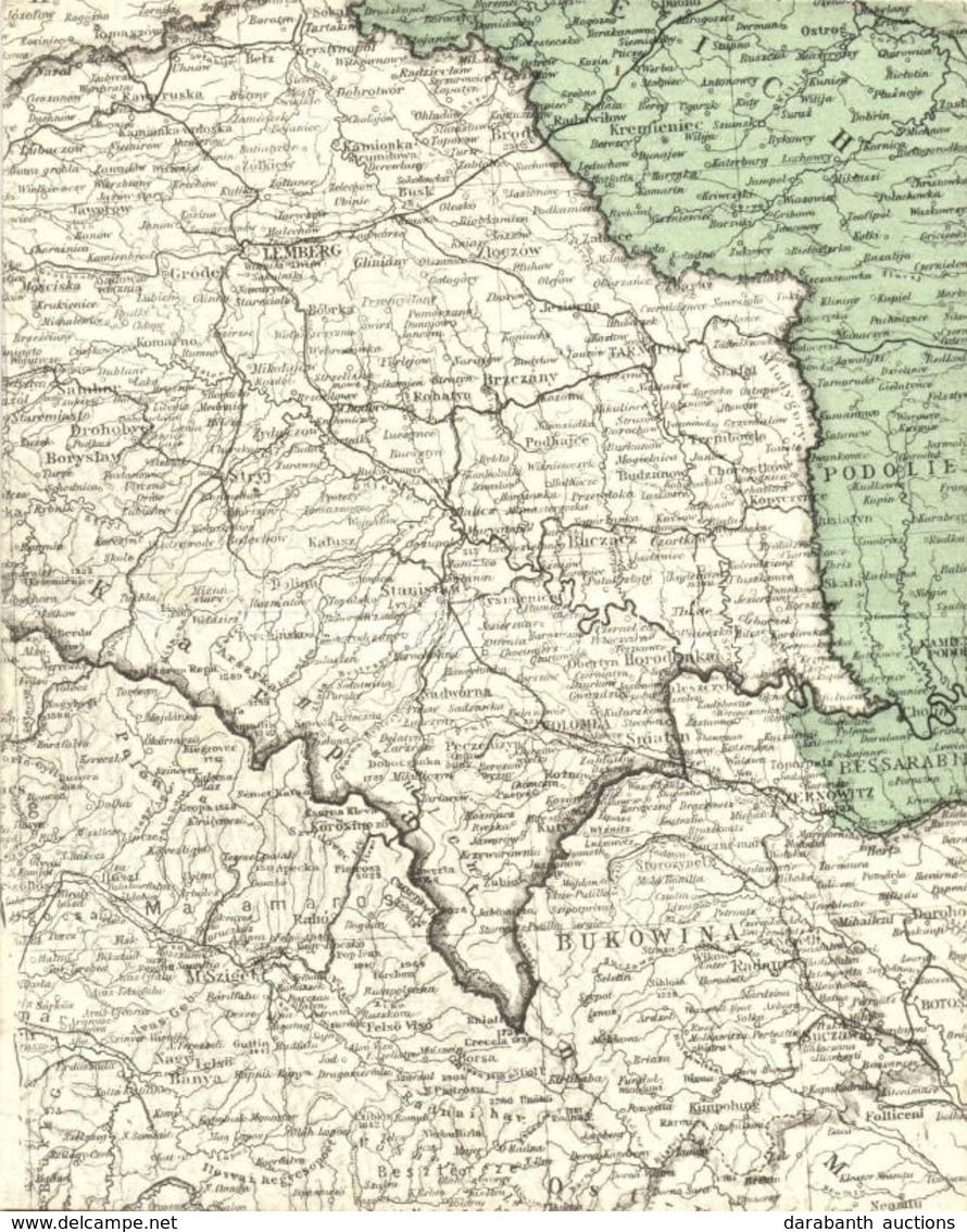 ** T2/T3 Map Of Máramaros, Lemberg And Bukowina. Folding Card (EK) - Non Classés