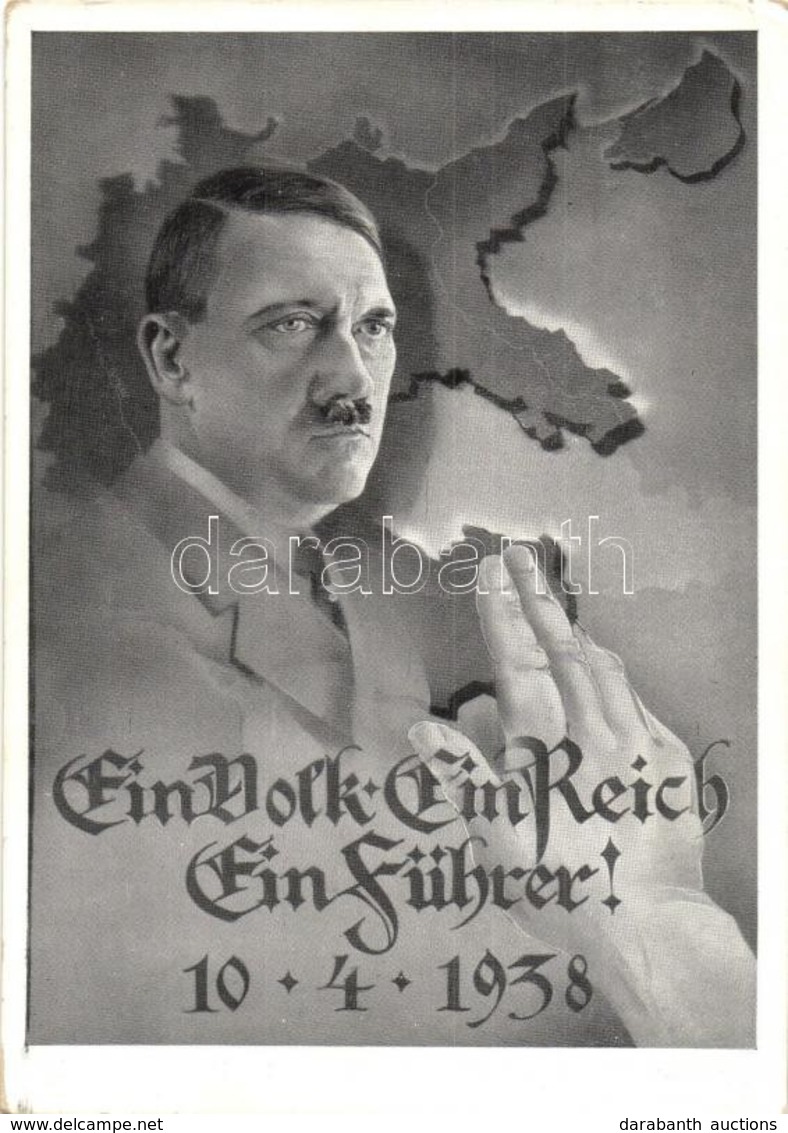 T3 1938 Ein Volk, Ein Reich, Ein Führer! Adolf Hitler, NSDAP German Nazi Party Propaganda + 1938 Wien Ein Volk, Ein Reic - Zonder Classificatie