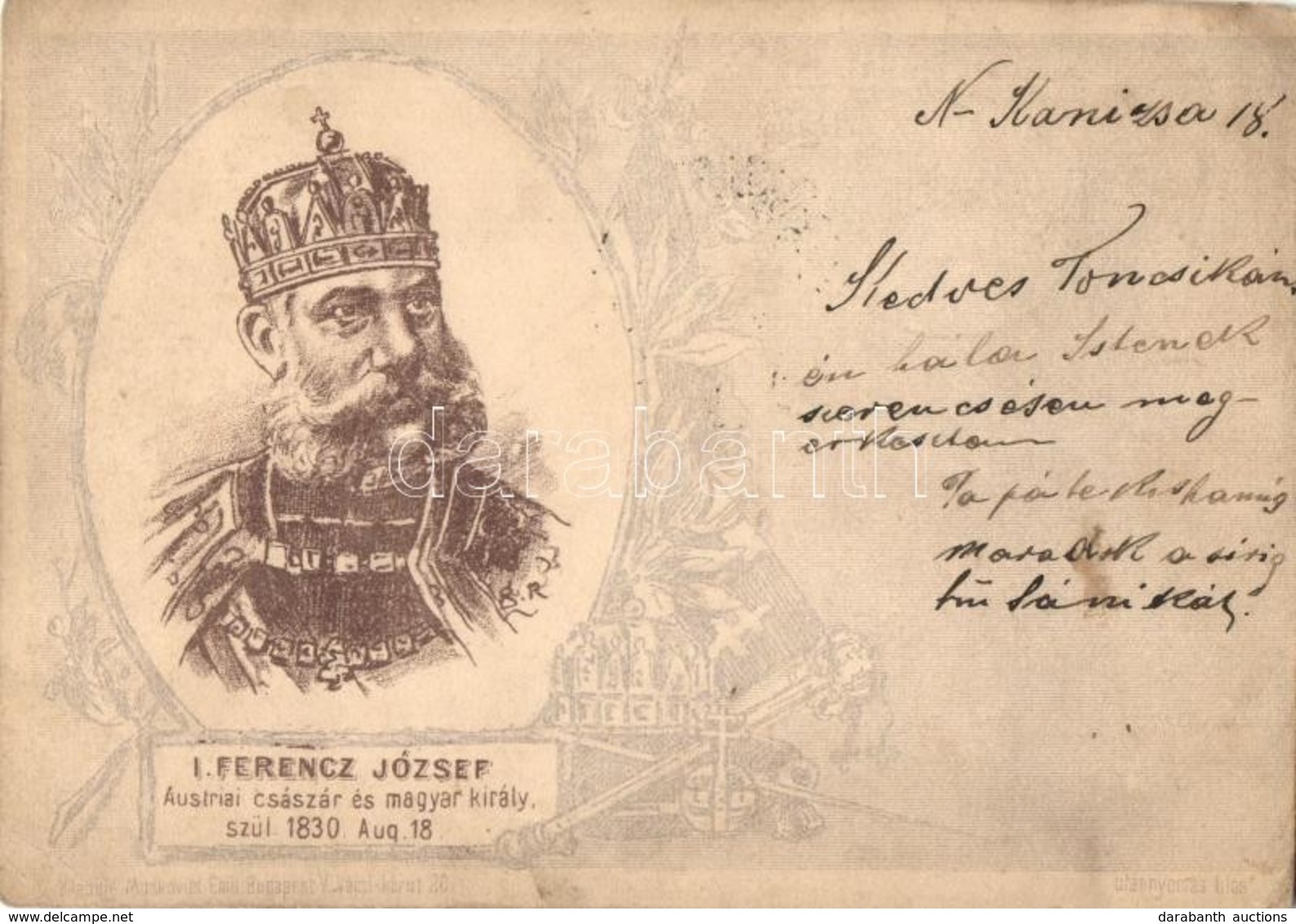 * T2/T3 1900 I. Ferenc József Ausztriai Császár és Magyar Király. Kiadja Moskovits Emil / Franz Josef I Of Austria, Art  - Unclassified