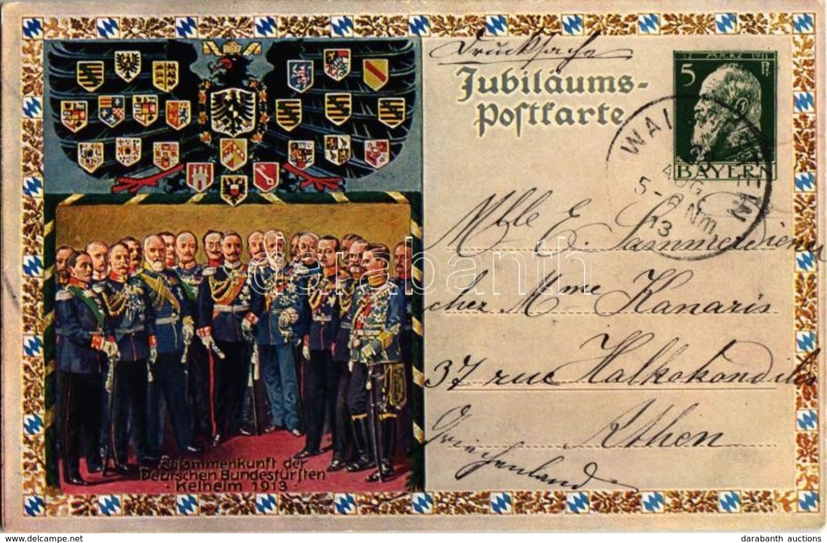 T2 1913 Kelheim, Zuzammenkunft Der Deutschen Bundesfürsten / Meeting Of The German Federal Princes With Wilhelm II. Art  - Non Classés