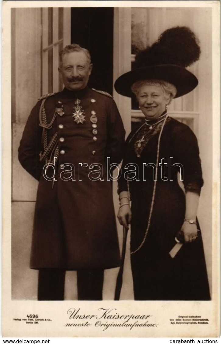 ** T1 Unser Kaiserpaar Neuseste Originalaufnahme / Wilhelm II With His Wife, Augusta Victoria Of Schleswig-Holstein. Gus - Unclassified