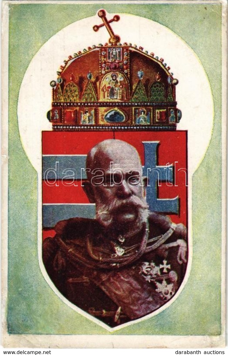 ** T3 Ferenc József Császár A Magyar Címerben. Wottitz Manfréd / Franz Joseph In The Hungarian Coat Of Arms (r) - Non Classés