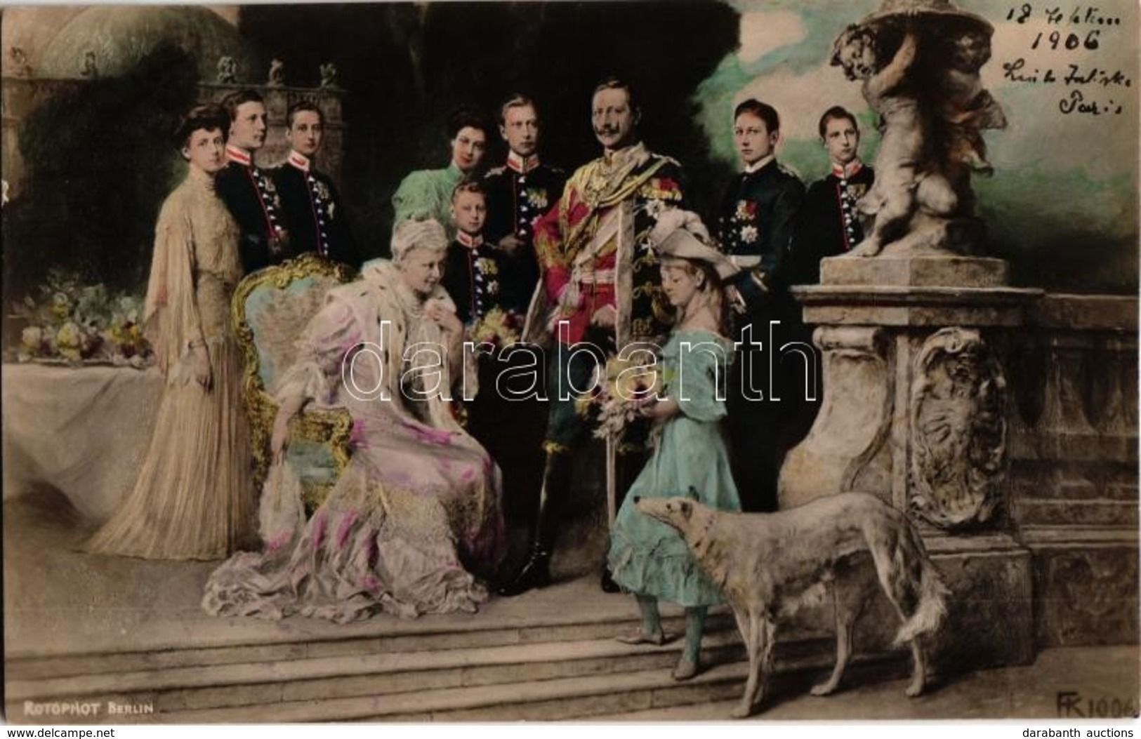 T2 1905 German Royal Family With Wilhelm II, Augusta Victoria Of Schleswig-Holstein And Their Children - Unclassified