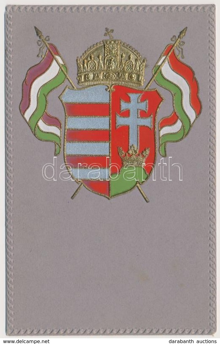 ** T2/T3 Kossuth Címer / Hungarian Coat Of Arms. Emb. Litho - Unclassified