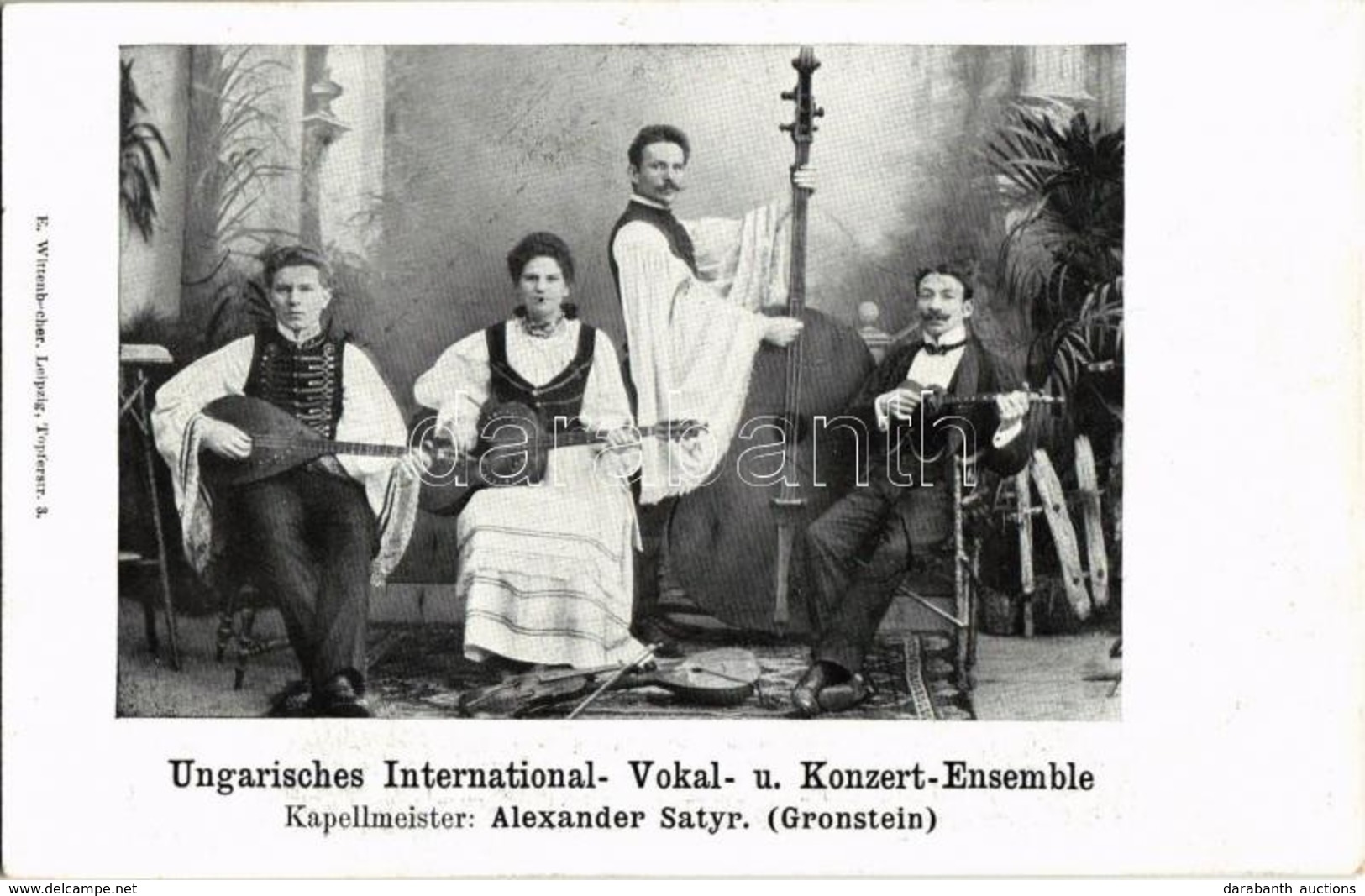 ** T1/T2 Ungarisches International Vokal Und Konzert-Ensemble. Kapellmeister: Alexander Stayr. (Gronstein) / Hungarian I - Non Classés