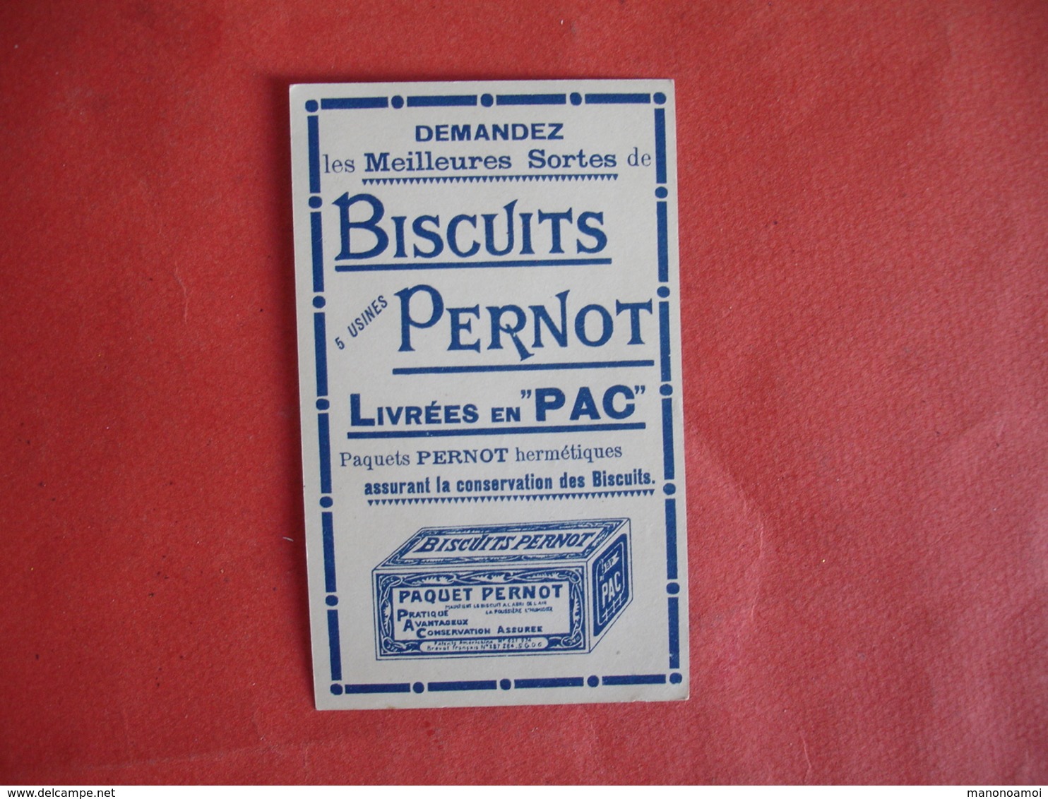 Chromo Biscuits Pernot Statue Sergent Bobillot Rue Richard Lenoir - Pernot