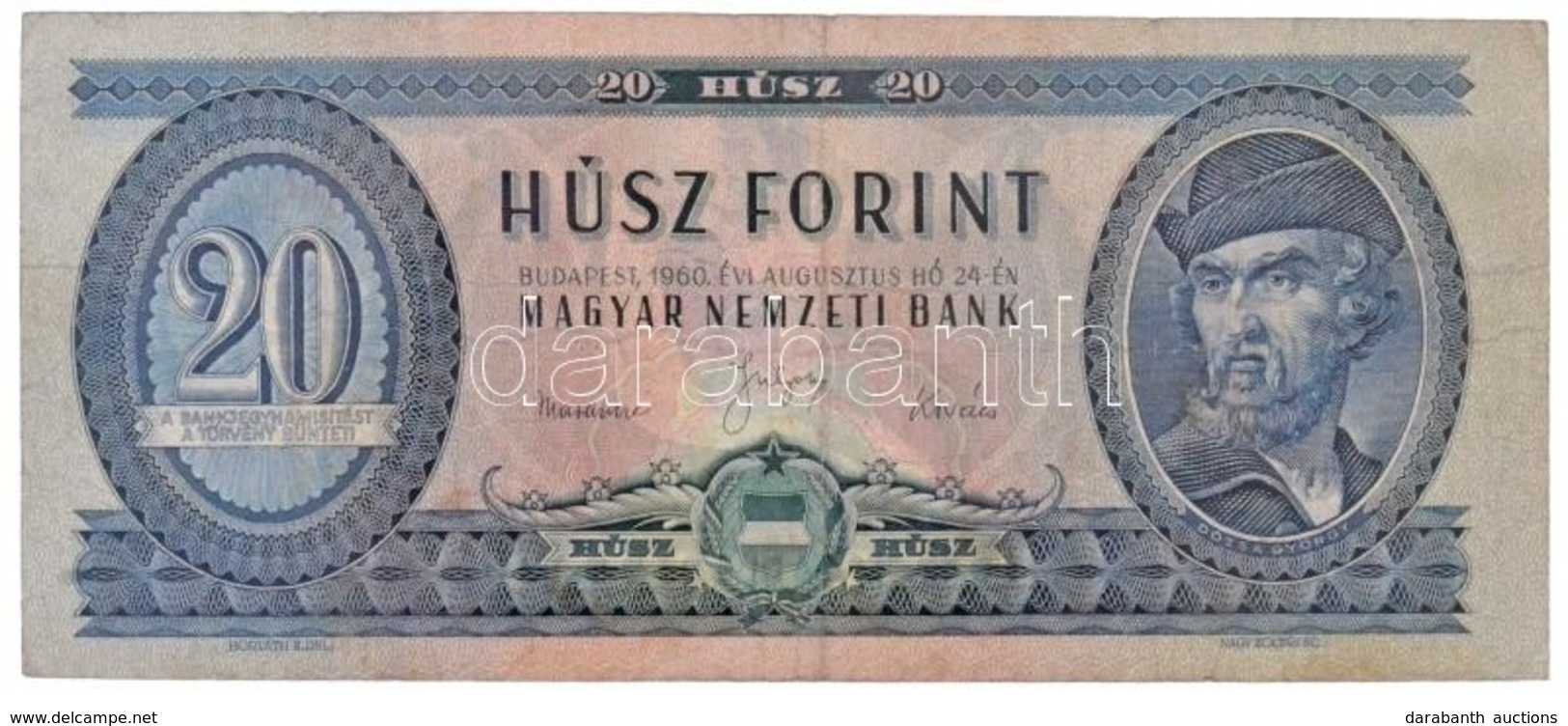 1960. 20Ft 'C146 031971' Sorszámmal T:III / Hungary 1960. 20 Forint With 'C146 031971' Serial Number C:F
Adamo F12 - Unclassified