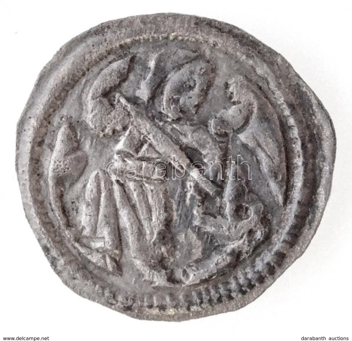 1235-1270. Denár Ag 'IV. Béla' (0,43g) T:1- / 
Hungary 1235-1270. Denar Ag 'Bela IV' (0,43g) C:AU
Huszár: 308., Unger I. - Non Classés