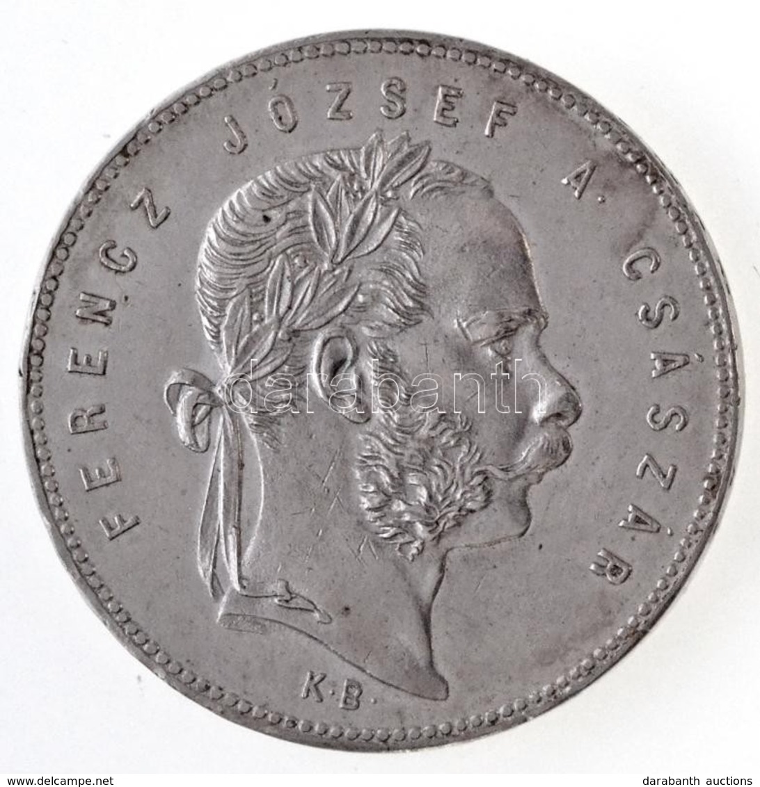 1869KB 1Ft Ag 'Ferenc József / Angyalos Címer' Körmöcbánya (12,35g) T:1,1- / Hungary 1869KB 1 Forint Ag 'Franz Joseph' K - Unclassified