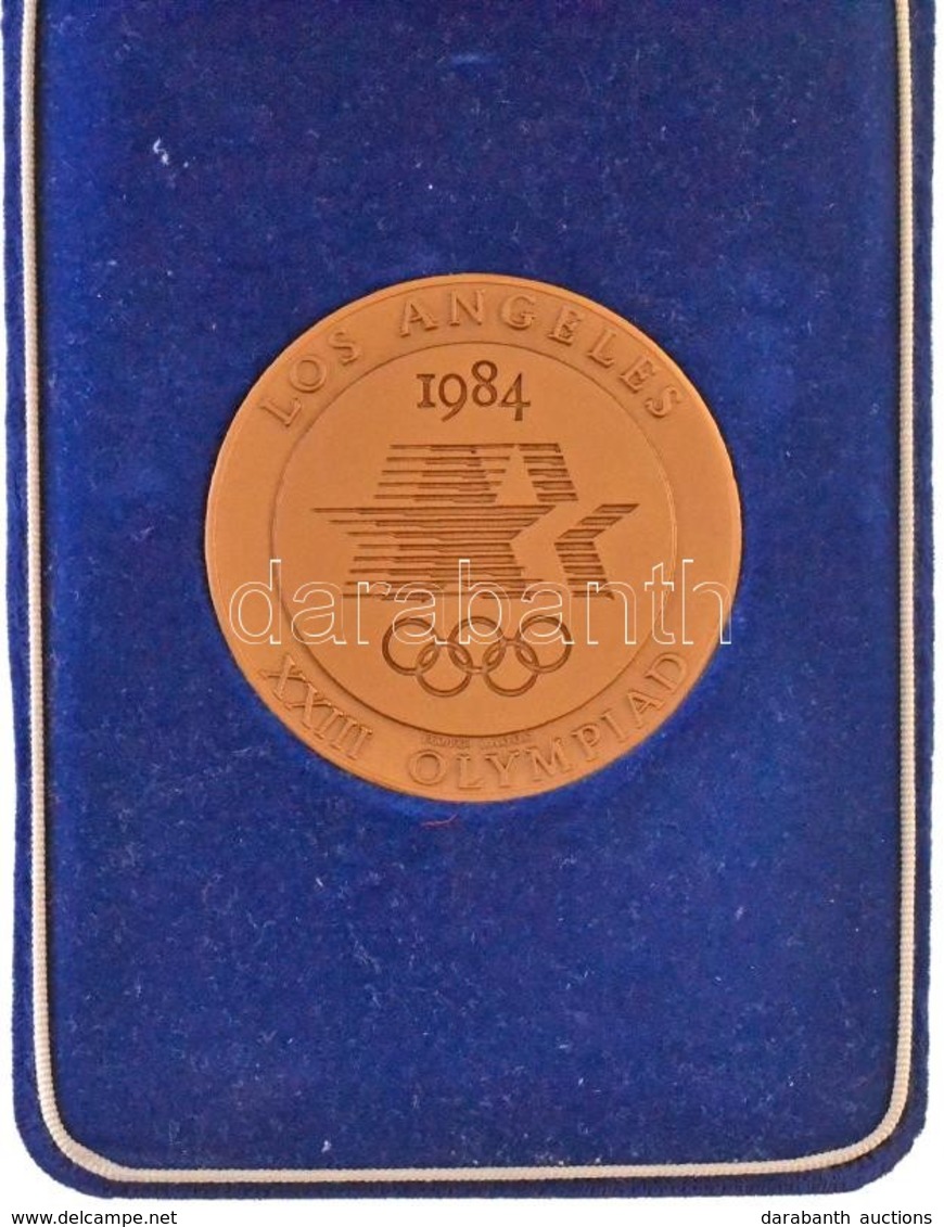 Amerikai Egyesült Államok 1984. 'Los Angeles XXIII Olympiad' Aranyozott Br Résztvevői Emlékérem, Eredeti Tokban (96,36g/ - Ohne Zuordnung