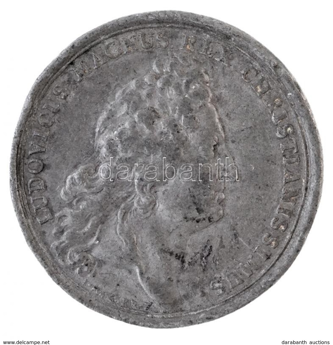 Franciaország 1684. 'XIV. Lajos / Africa Supplex' A Berber Kalózok Legyőzésére Kiadott Fém Emlékérem (25,44g/41mm) T:2-, - Unclassified