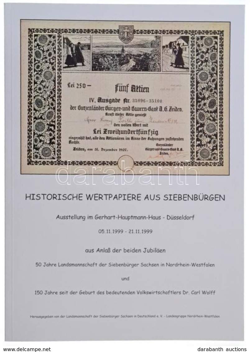 Hellmar Christian Wester: Historische Wertpapiere Aus Siebenbürgen - Ausstellung Im Gerhart-Hauptmann-Haus - Düsseldorf. - Non Classés