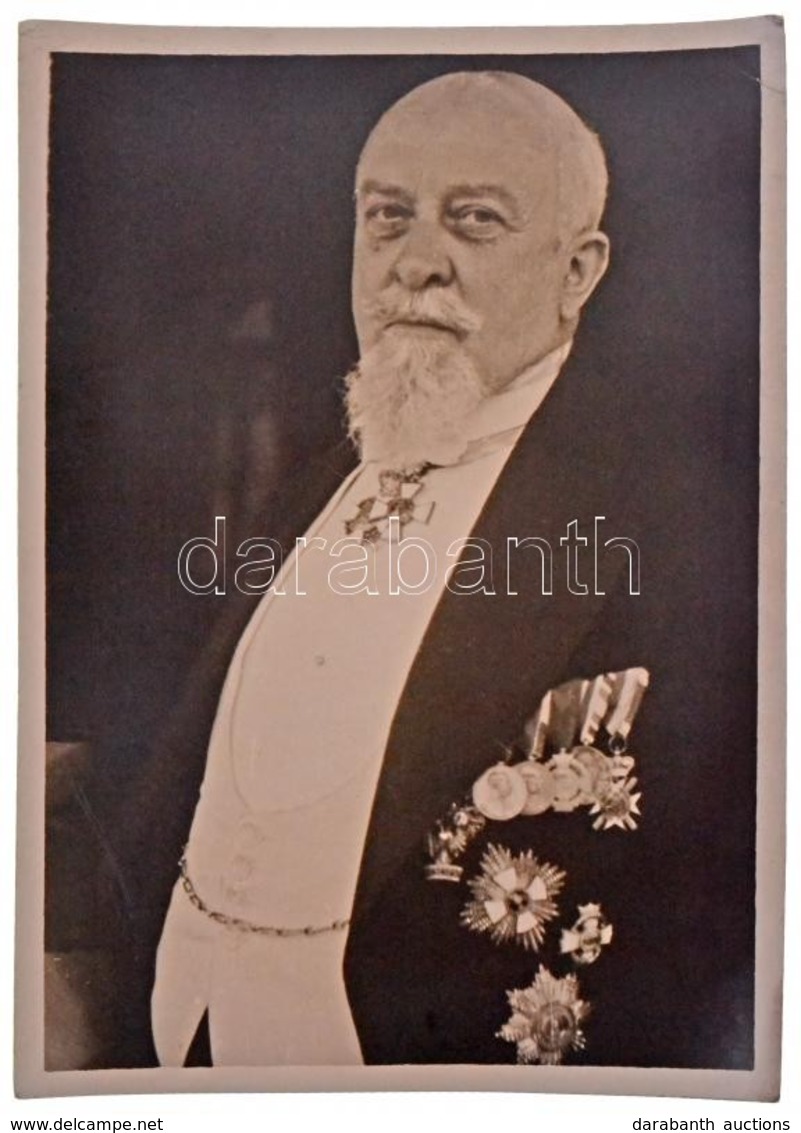 Procopius Béla (1868-1945) Numizmatikus, Athéni Nagykövet Fotója Kitüntetésekkel 1942-ből (176x127mm) / Photo Of Béla Pr - Ohne Zuordnung
