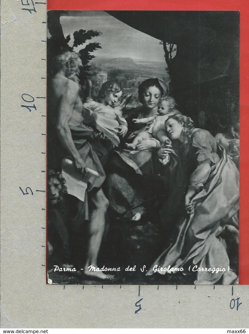 CARTOLINA VG ITALIA - PARMA - Madonna Del S. Girolamo - Correggio - 10 X 15 - ANN. 1958 - Pittura & Quadri