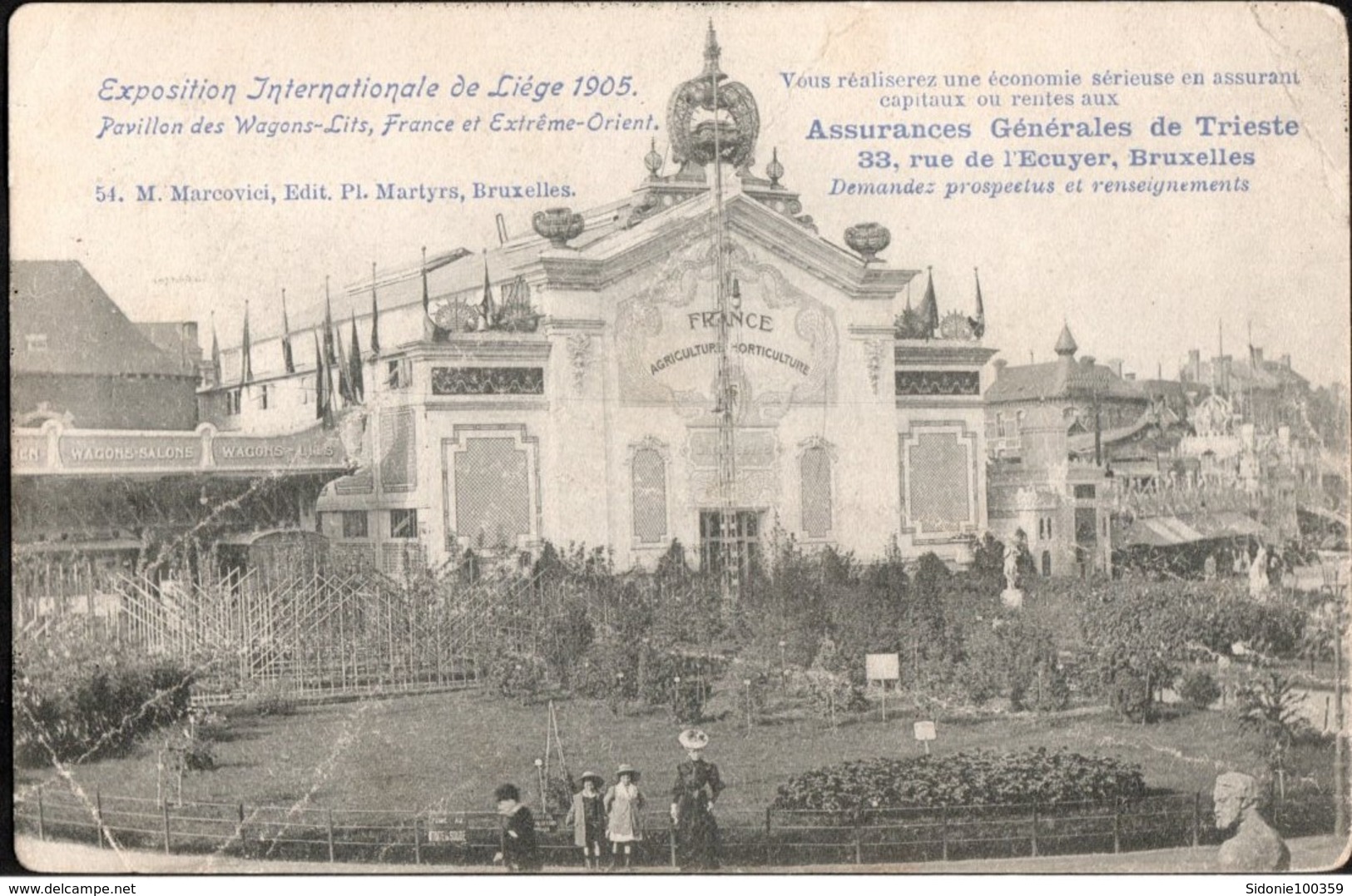 Carte Illustrée ( Exposition Liège 1905 ) Affranchie Avec Un Timbre Préoblitéré Envoyée De Bruxelles Vers Anvers En 1905 - Roulettes 1900-09