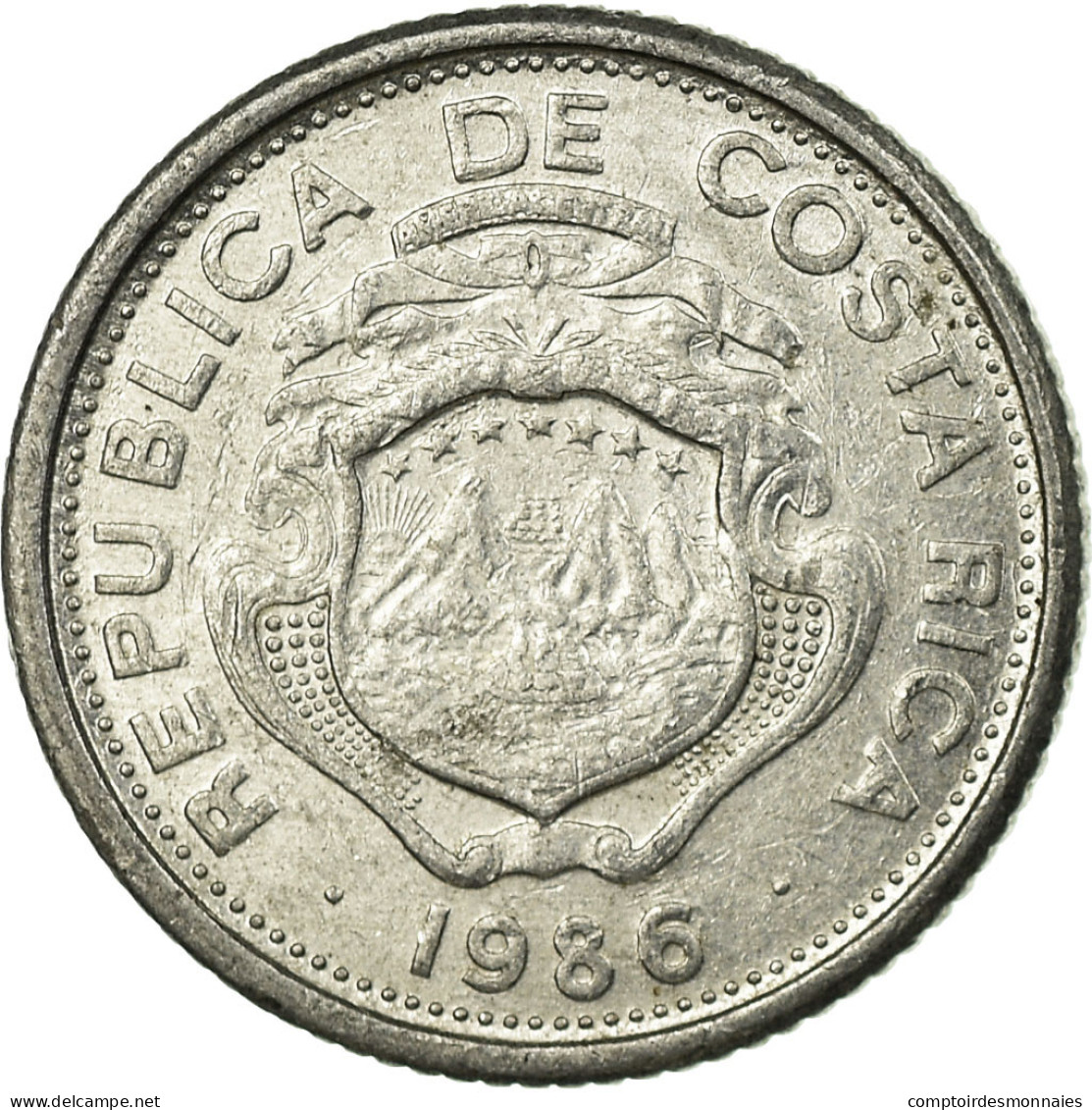 Monnaie, Costa Rica, 25 Centimos, 1986, TTB, Aluminium, KM:188.3 - Costa Rica