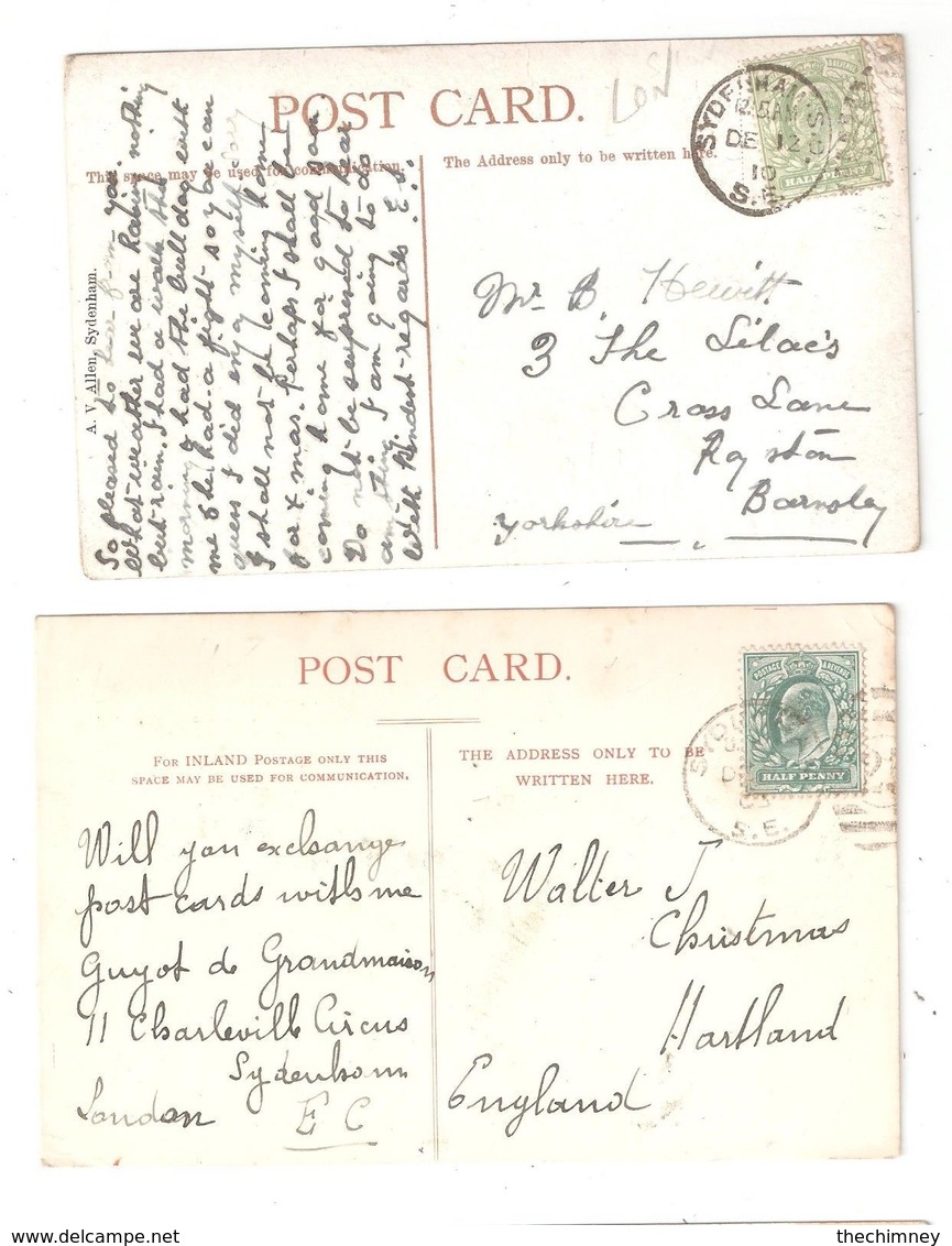 TWO NORTHWOOD OLD POSTCARDS BOTH USED WITH STAMPS PARADE & WESTOW HILL - Londres – Suburbios