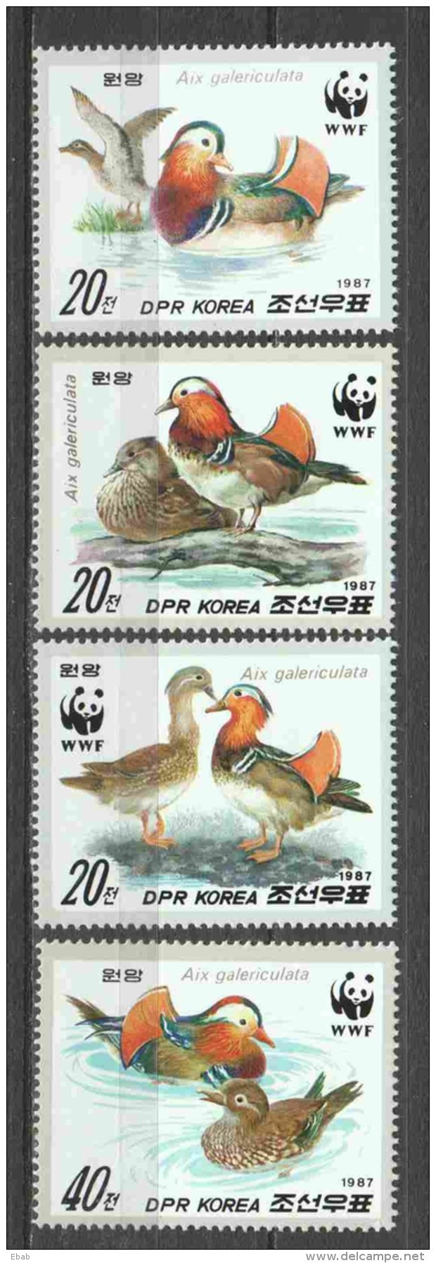 Korea North 1987 Mi 2855-2858 MNH WWF DUCKS - Ongebruikt