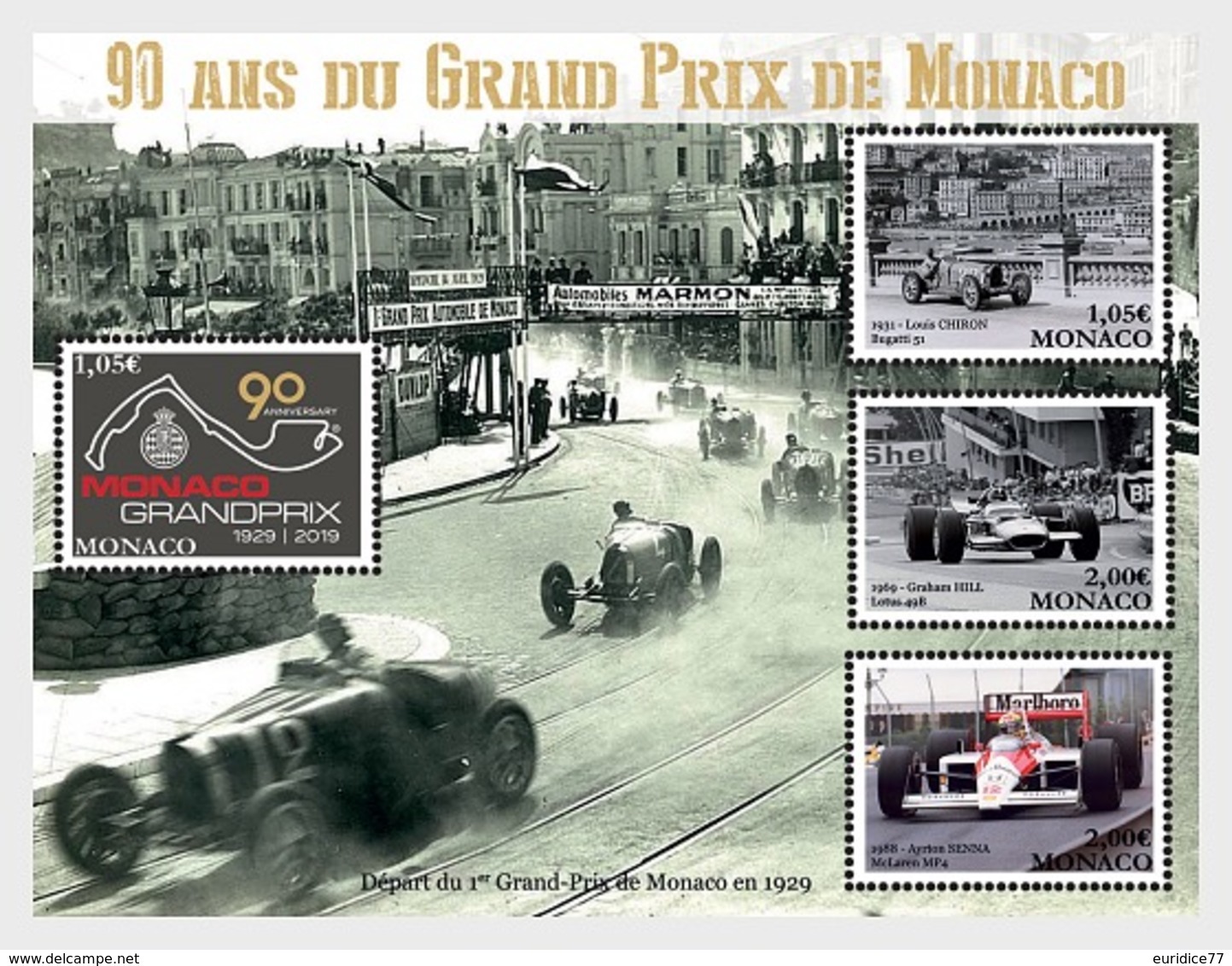 Monaco 2019 -  90th Anniversary Of The MonacoGrand Prix Sheet Mnh - Ungebraucht