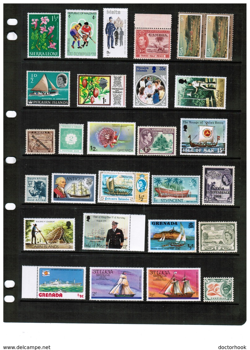 BRITISH COMMONWEALTH---Collection Of MINT NEVER HINGED DL-676 - Collections (without Album)