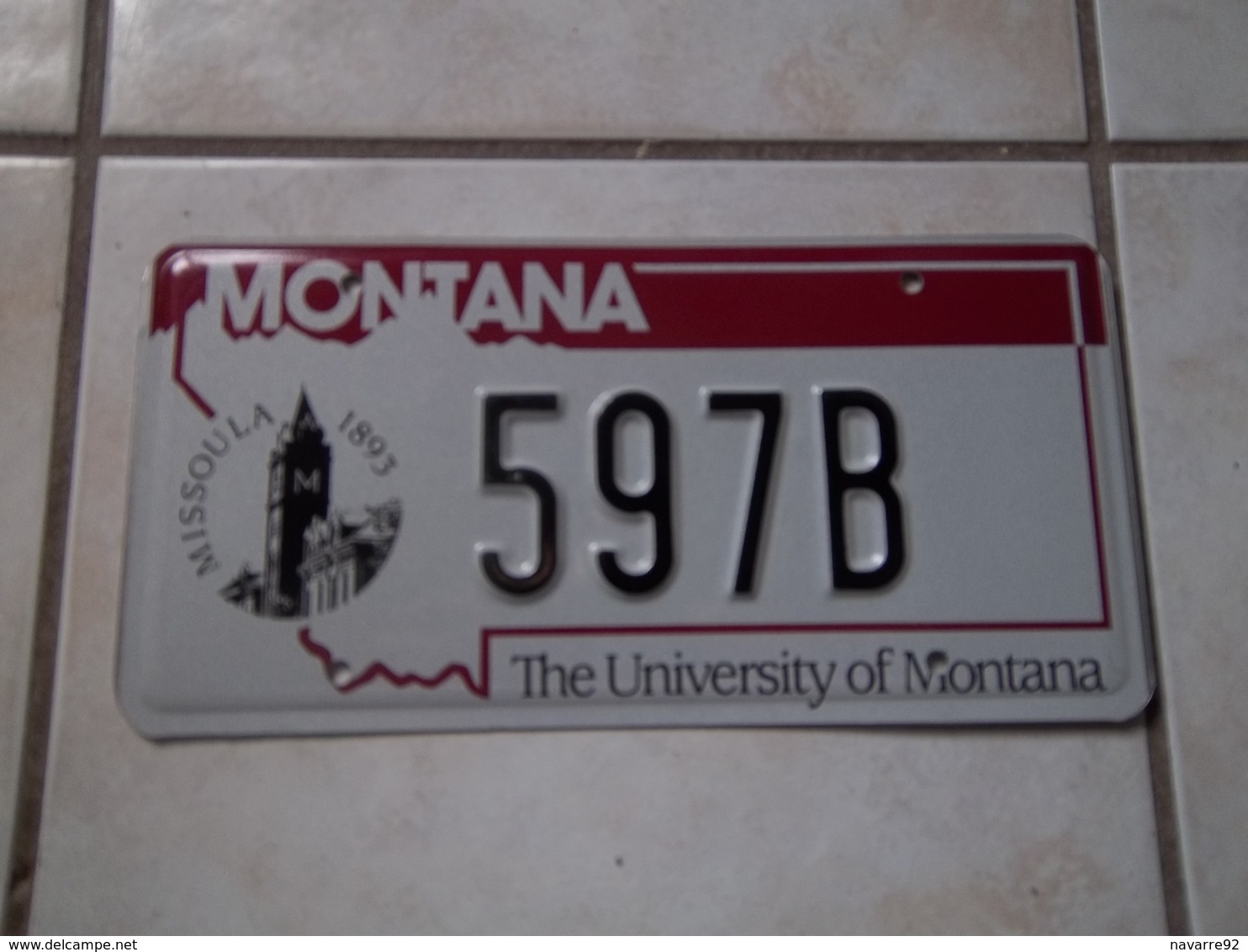 PLAQUE IMMATRICULATION AMERICAINE USA MONTANA UNIVERSITY USA LICENSE PLATE !!! - Plaques D'immatriculation